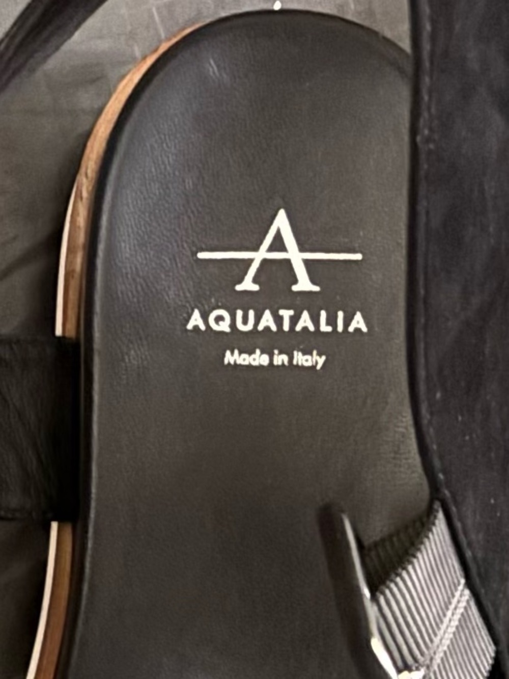 Aquatalia Black sandals. 5 1/2 - Picture 7 of 7